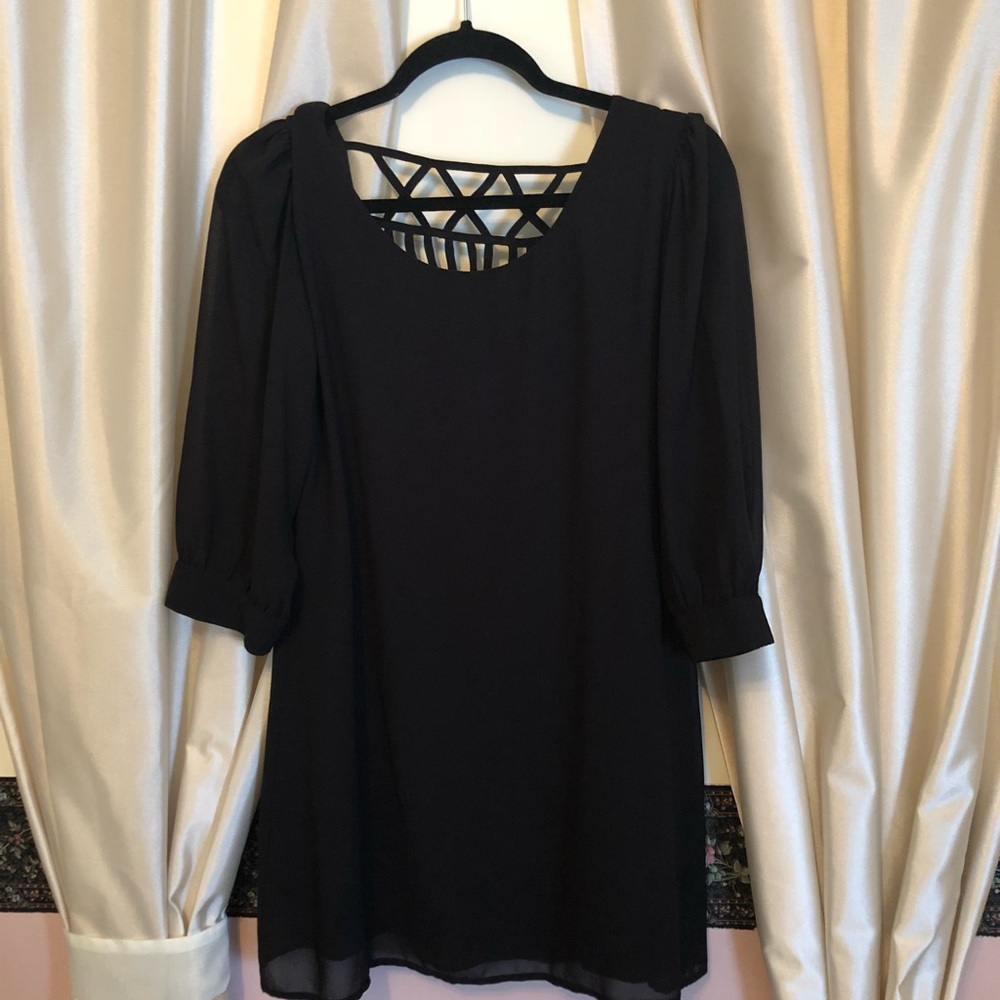 Black Strap-Back Dress